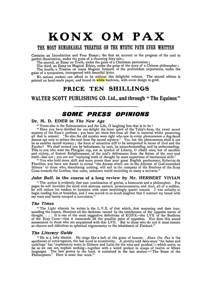 Original scan of The Equinox (Volume I, Number IX), PDF page 602