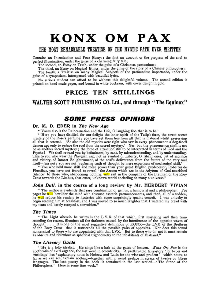 Original scan of The Equinox (Volume I, Number IX), PDF page 602