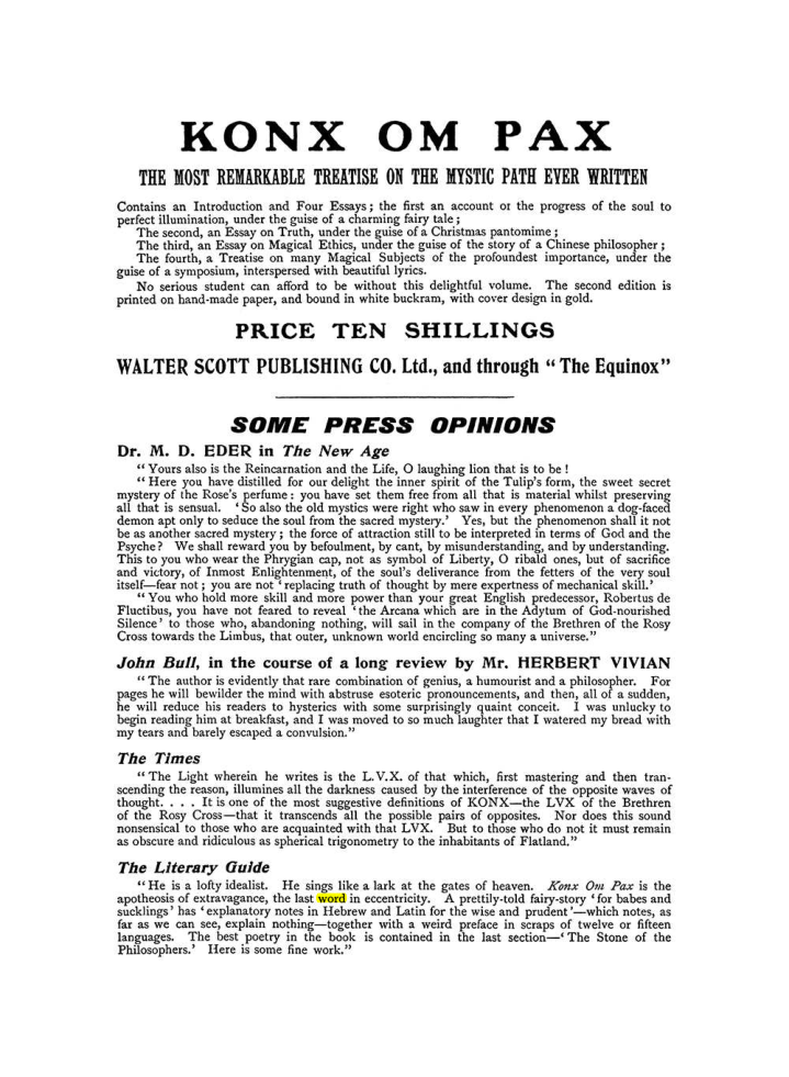 Original scan of The Equinox (Volume I, Number IX), PDF page 602
