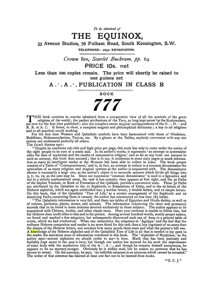 Original scan of The Equinox (Volume I, Number IX), PDF page 604