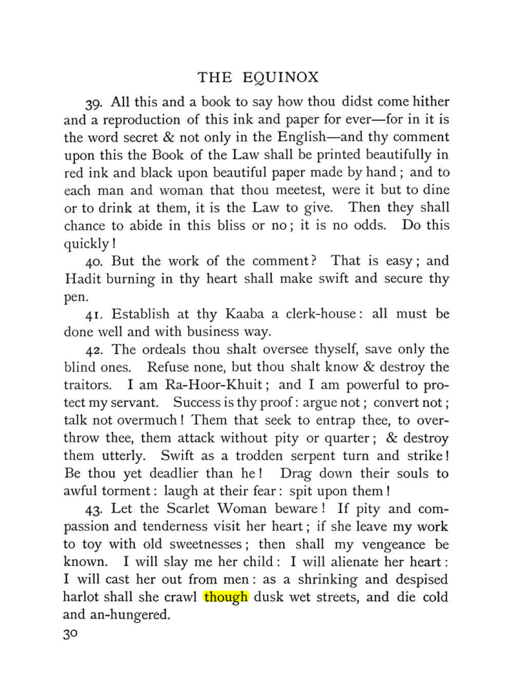 Original scan of The Equinox (Volume I, Number IX), PDF page 70