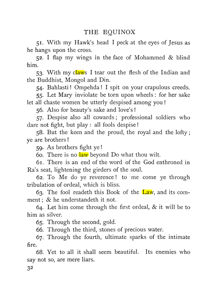 Original scan of The Equinox (Volume I, Number IX), PDF page 72