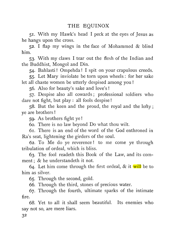 Original scan of The Equinox (Volume I, Number IX), PDF page 72