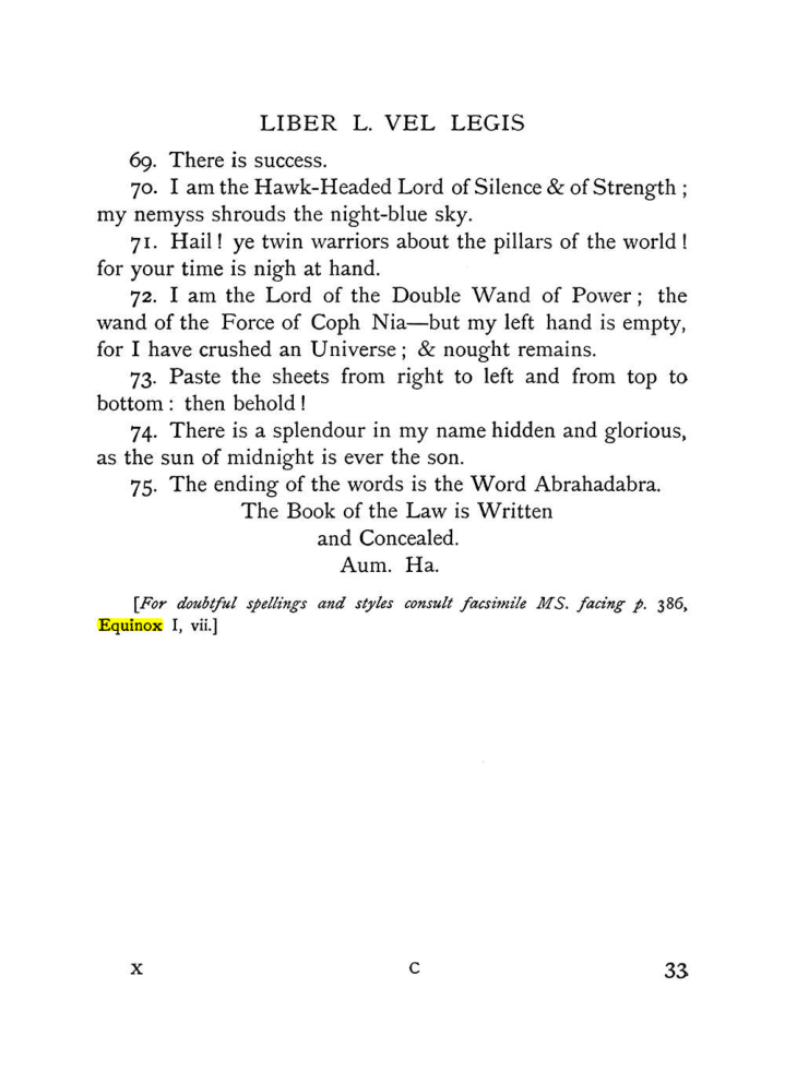 Original scan of The Equinox (Volume I, Number IX), PDF page 73