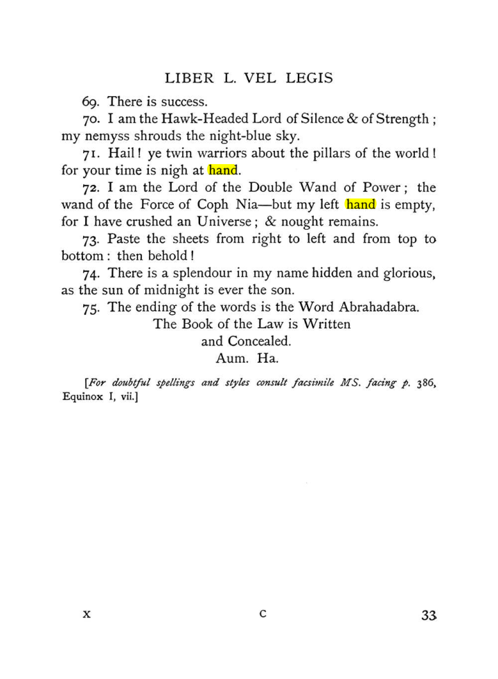 Original scan of The Equinox (Volume I, Number IX), PDF page 73