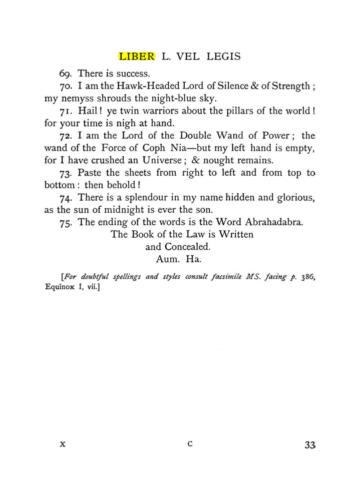 Original scan of The Equinox (Volume I, Number IX), PDF page 73
