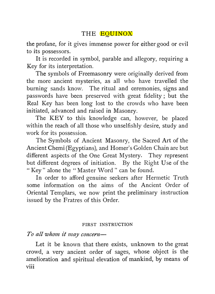 Original scan of The Equinox (Volume I, Number IX), PDF page 8
