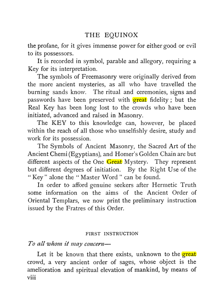 Original scan of The Equinox (Volume I, Number IX), PDF page 8