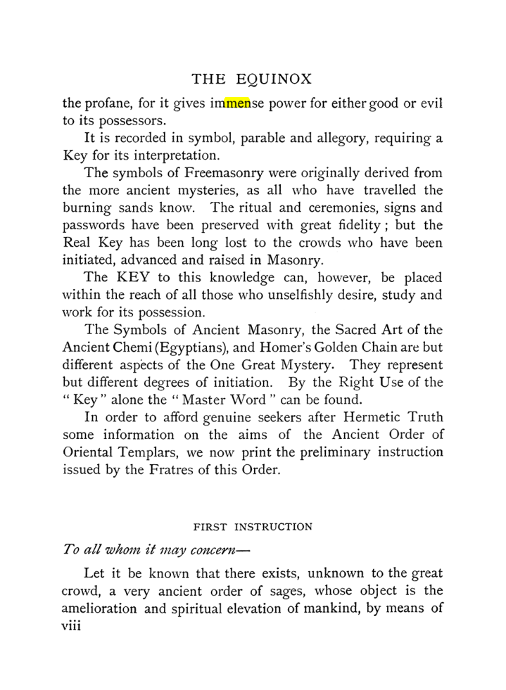 Original scan of The Equinox (Volume I, Number IX), PDF page 8