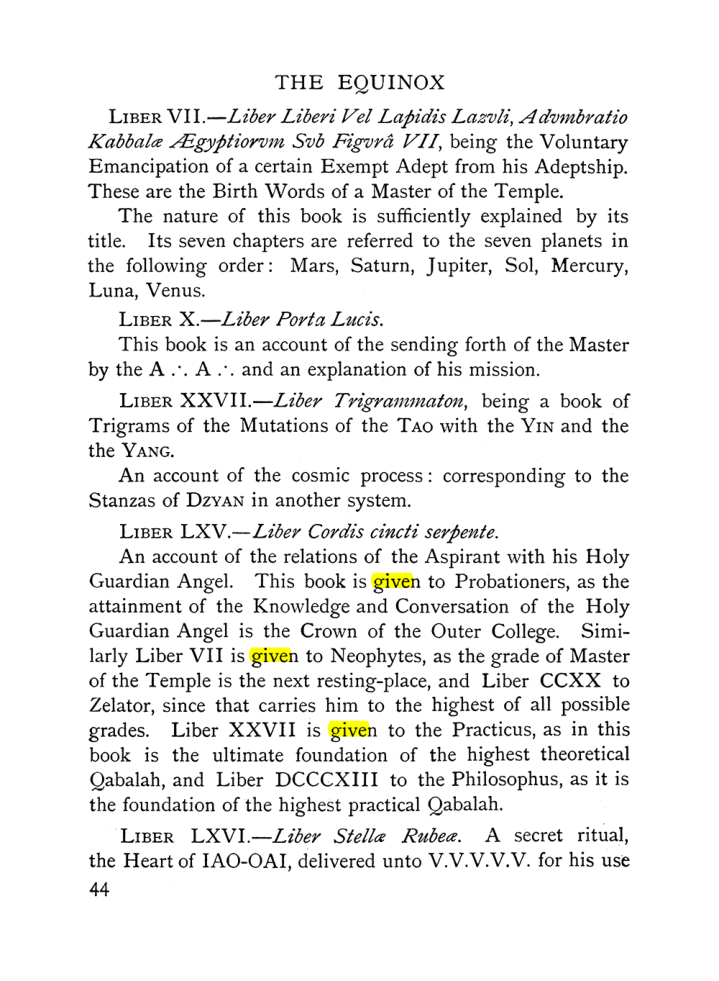 Original scan of The Equinox (Volume I, Number IX), PDF page 84