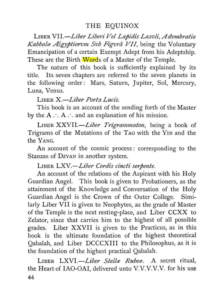 Original scan of The Equinox (Volume I, Number IX), PDF page 84