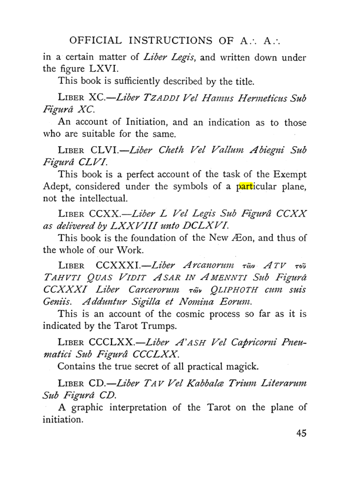 Original scan of The Equinox (Volume I, Number IX), PDF page 85