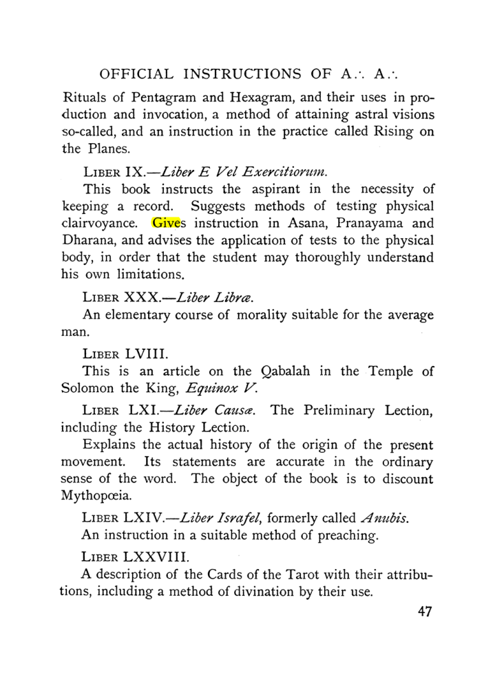 Original scan of The Equinox (Volume I, Number IX), PDF page 87