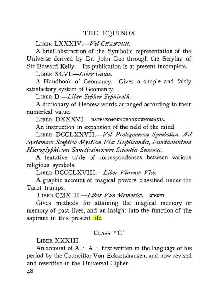 Original scan of The Equinox (Volume I, Number IX), PDF page 88