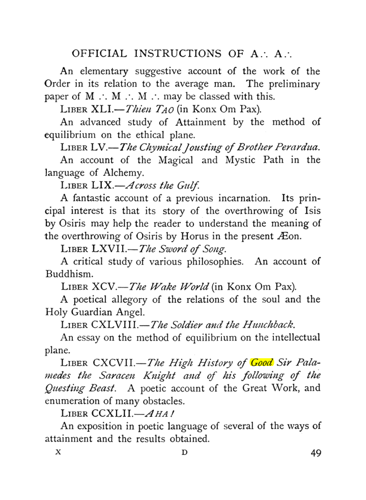 Original scan of The Equinox (Volume I, Number IX), PDF page 89
