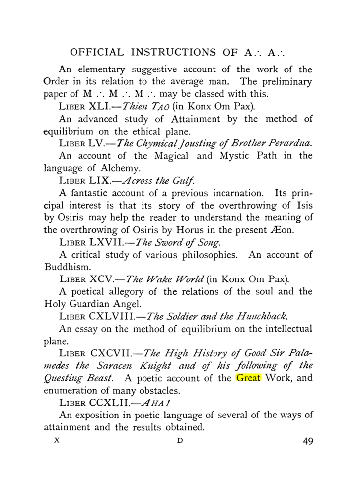 Original scan of The Equinox (Volume I, Number IX), PDF page 89