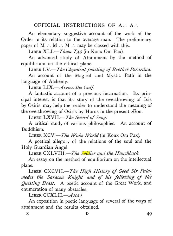 Original scan of The Equinox (Volume I, Number IX), PDF page 89