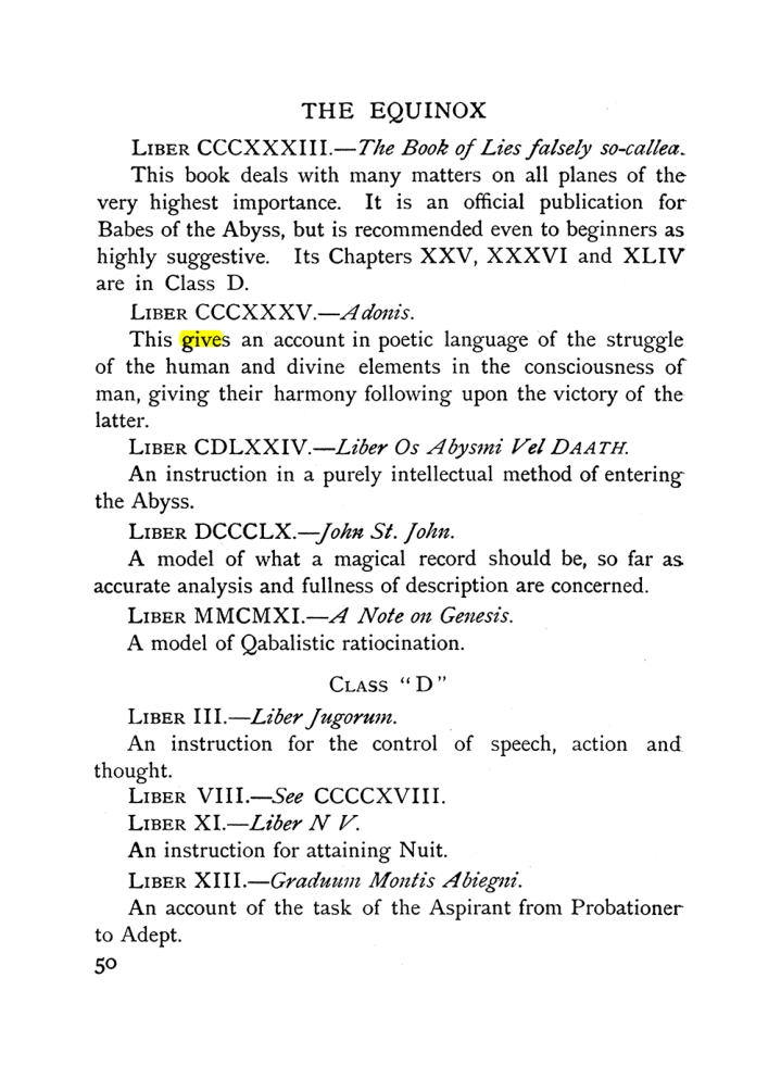 Original scan of The Equinox (Volume I, Number IX), PDF page 90