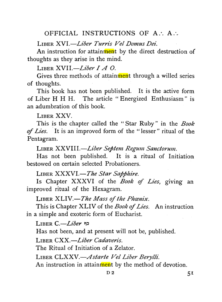 Original scan of The Equinox (Volume I, Number IX), PDF page 91