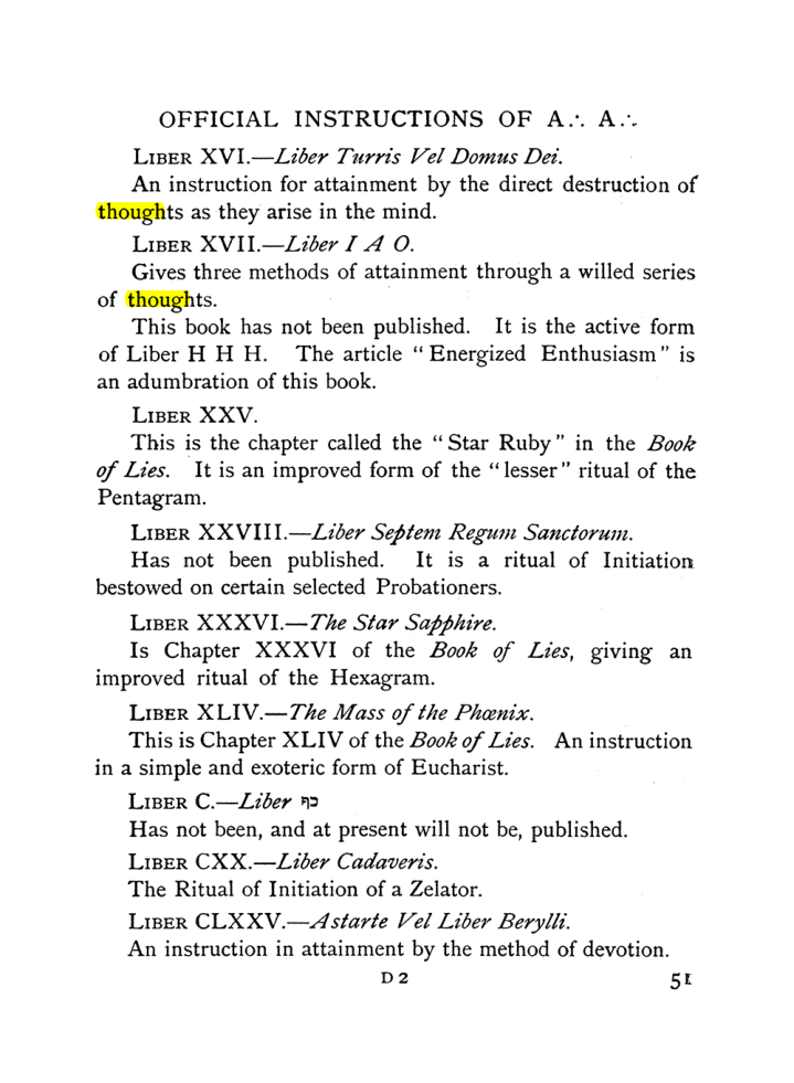 Original scan of The Equinox (Volume I, Number IX), PDF page 91