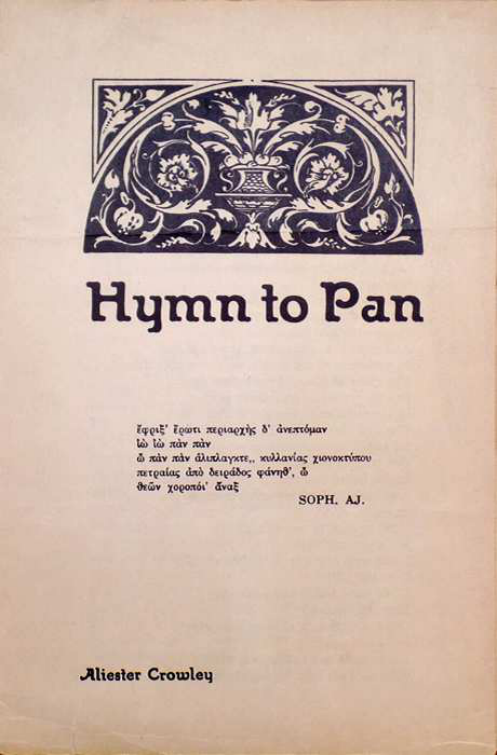 Original scan of Hymn to Pan, PDF page 1