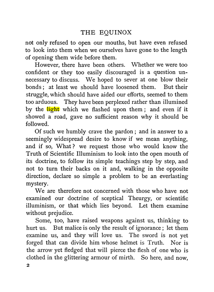 Original scan of The Equinox (Volume I, Number II), PDF page 10