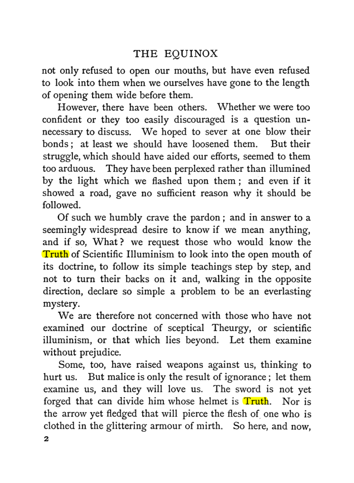 Original scan of The Equinox (Volume I, Number II), PDF page 10