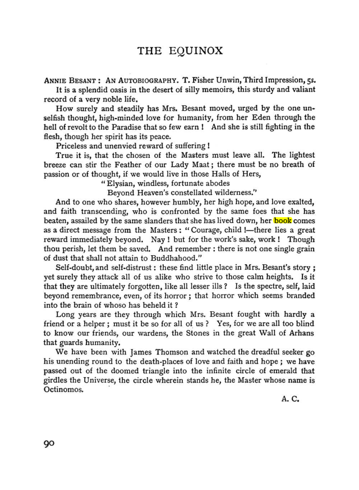 Original scan of The Equinox (Volume I, Number II), PDF page 100