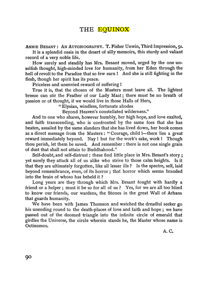 Original scan of The Equinox (Volume I, Number II), PDF page 100