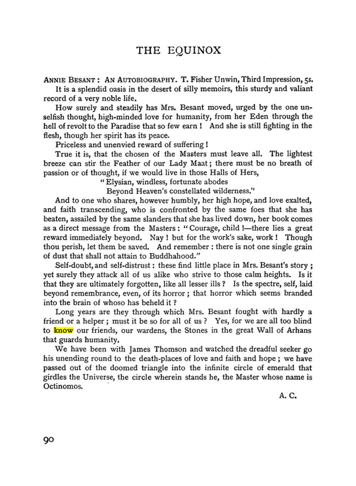 Original scan of The Equinox (Volume I, Number II), PDF page 100