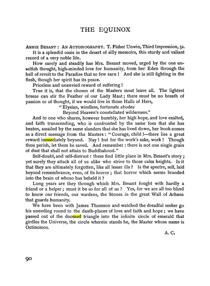 Original scan of The Equinox (Volume I, Number II), PDF page 100