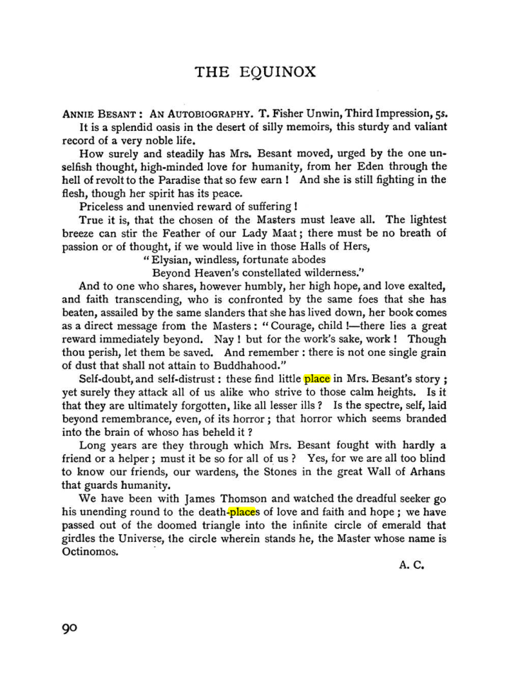 Original scan of The Equinox (Volume I, Number II), PDF page 100