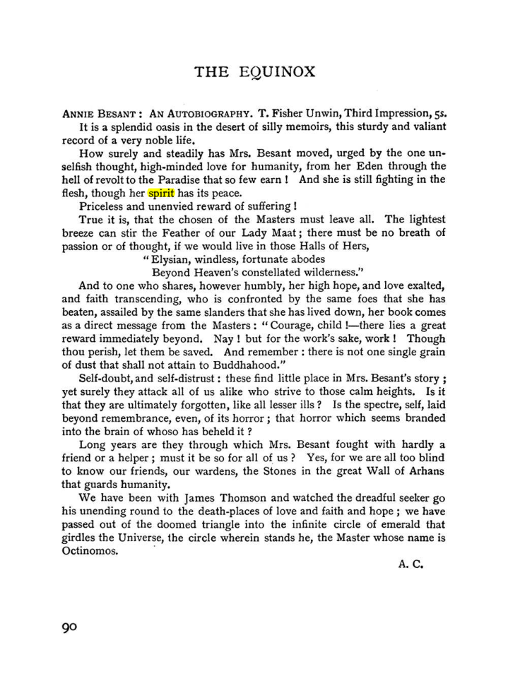Original scan of The Equinox (Volume I, Number II), PDF page 100
