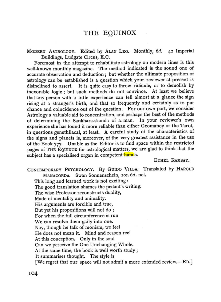 Original scan of The Equinox (Volume I, Number II), PDF page 114