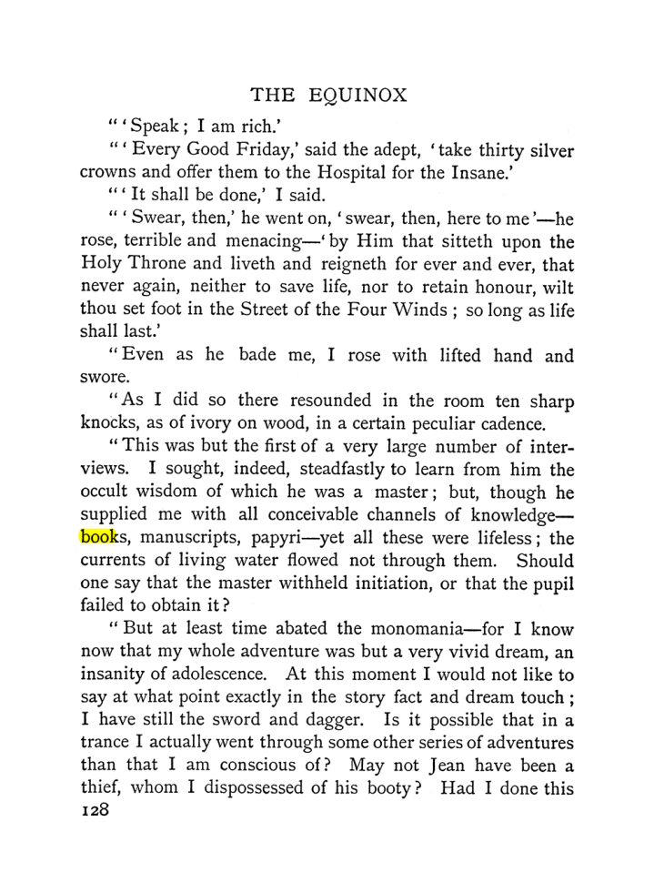 Original scan of The Equinox (Volume I, Number II), PDF page 138