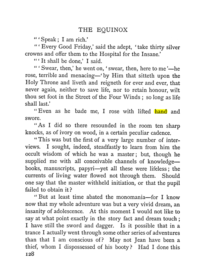 Original scan of The Equinox (Volume I, Number II), PDF page 138
