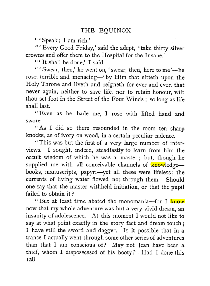Original scan of The Equinox (Volume I, Number II), PDF page 138