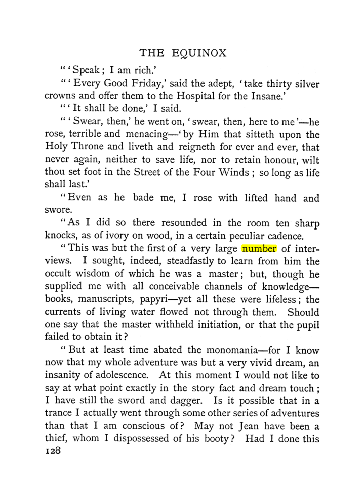 Original scan of The Equinox (Volume I, Number II), PDF page 138