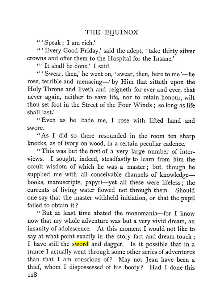 Original scan of The Equinox (Volume I, Number II), PDF page 138