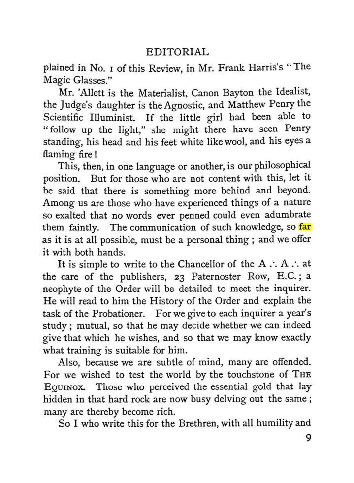 Original scan of The Equinox (Volume I, Number II), PDF page 17