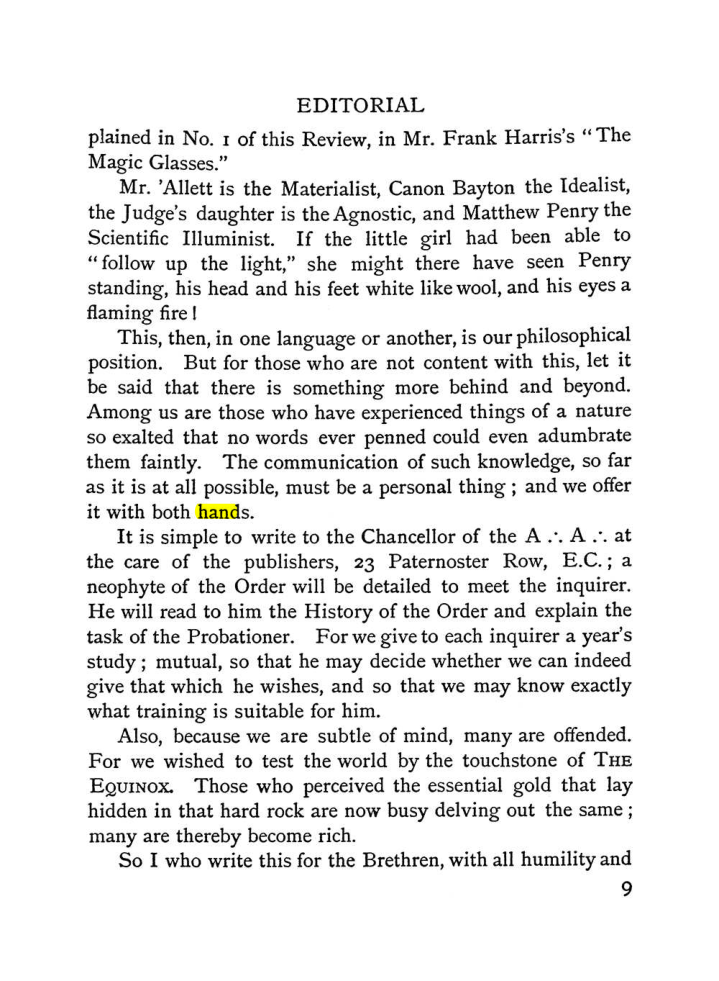 Original scan of The Equinox (Volume I, Number II), PDF page 17