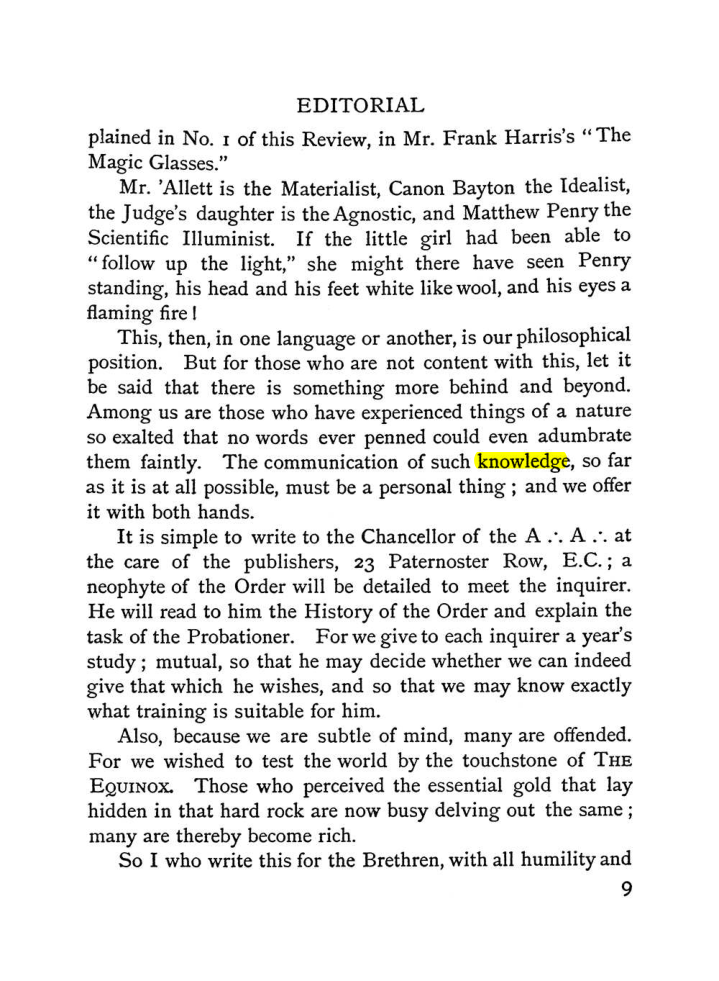 Original scan of The Equinox (Volume I, Number II), PDF page 17