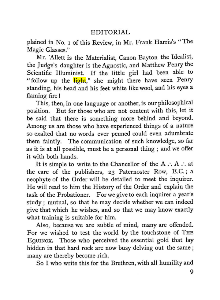 Original scan of The Equinox (Volume I, Number II), PDF page 17