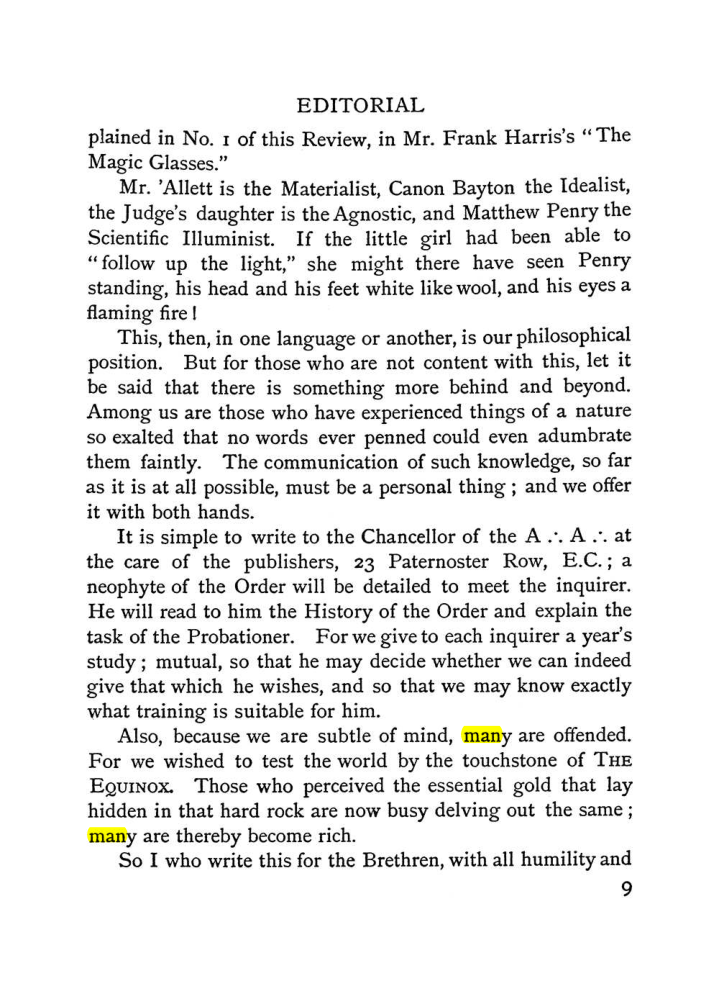 Original scan of The Equinox (Volume I, Number II), PDF page 17