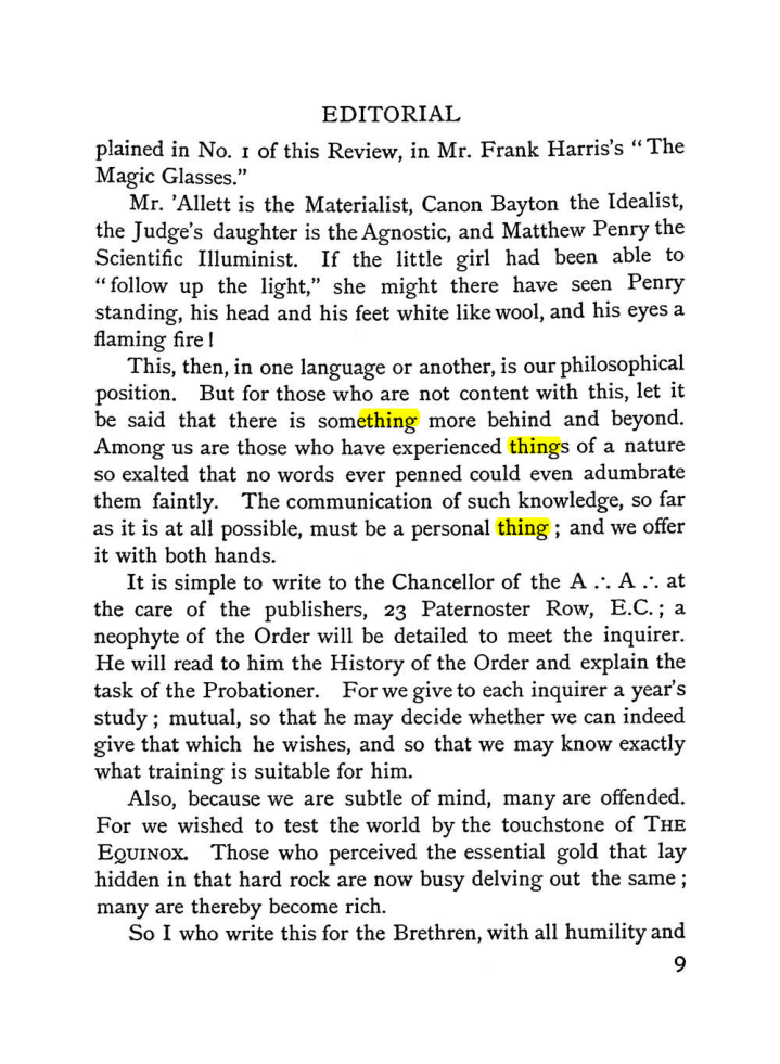 Original scan of The Equinox (Volume I, Number II), PDF page 17
