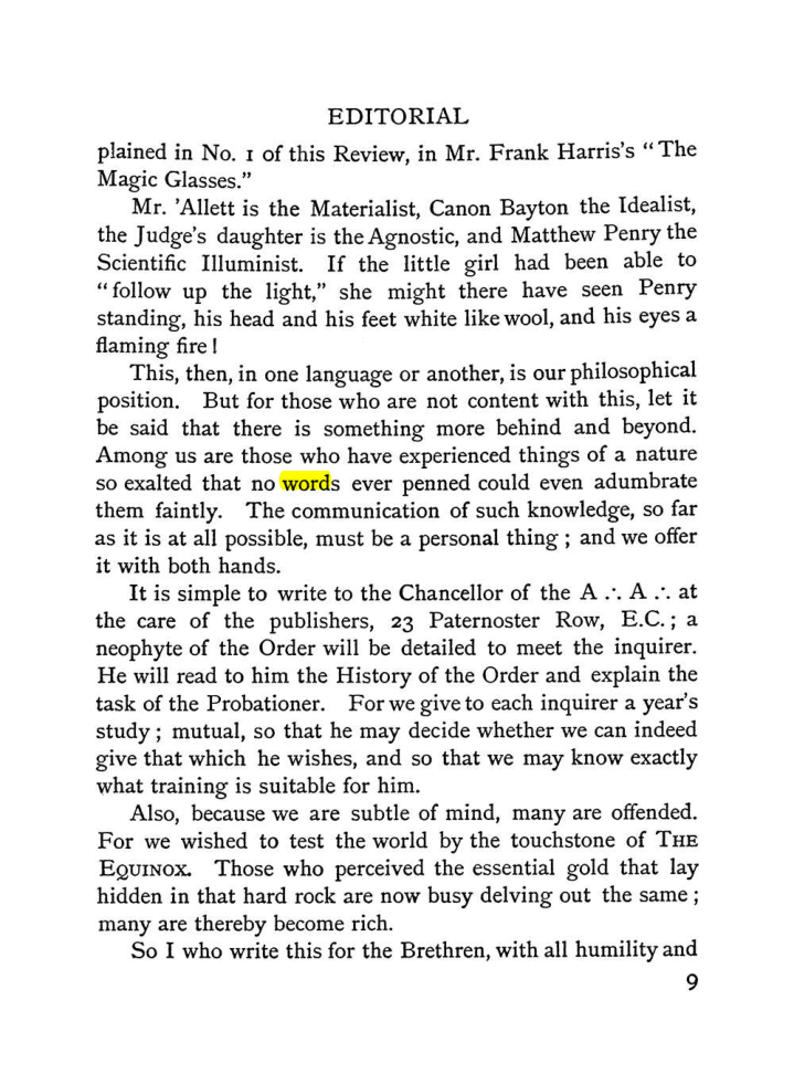Original scan of The Equinox (Volume I, Number II), PDF page 17