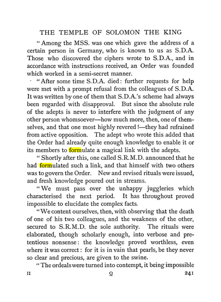Original scan of The Equinox (Volume I, Number II), PDF page 249