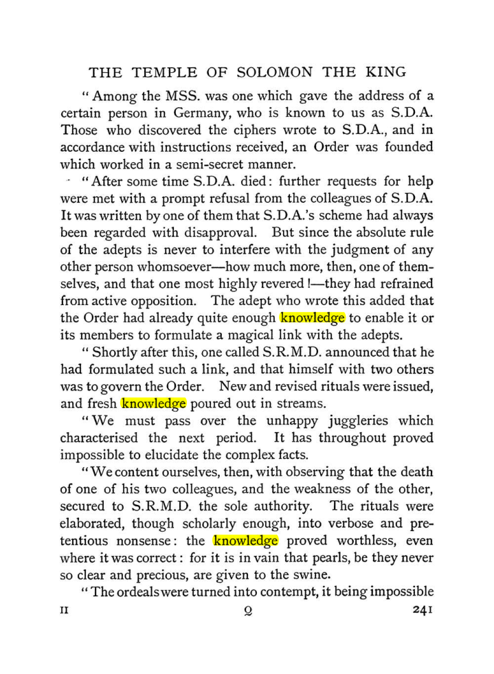 Original scan of The Equinox (Volume I, Number II), PDF page 249