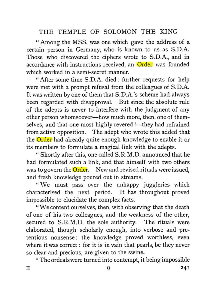 Original scan of The Equinox (Volume I, Number II), PDF page 249
