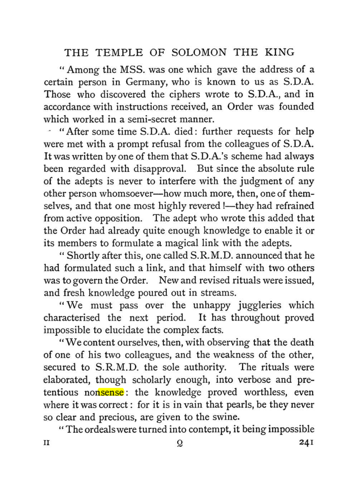 Original scan of The Equinox (Volume I, Number II), PDF page 249